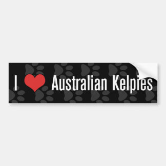 Autocollant De Voiture (Coeur) Kelpies I australiens (foncés)