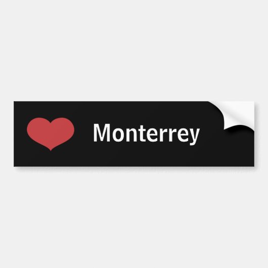 Autocollant De Voiture Coeur Monterrey (Devant)