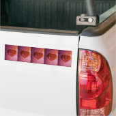 Autocollant De Voiture coeur rose corail (Sur camion)