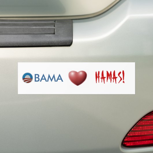 Autocollant De Voiture Coeurs Hamas d'Obama ! Adhésif pour pare-chocs (En voiture)