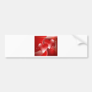 Autocollant De Voiture Cœurs Rouges