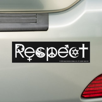 Autocollant De Voiture Coexister avec le respect - Paix et la tolérance