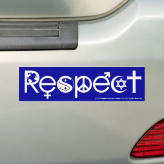 Autocollant De Voiture Coexister avec le respect - Paix et la tolérance