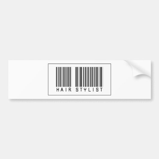 Autocollant De Voiture Coiffeur de code barres (Devant)