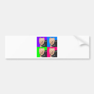 Autocollant De Voiture Collage de Yorkie Yorkshire Terrier