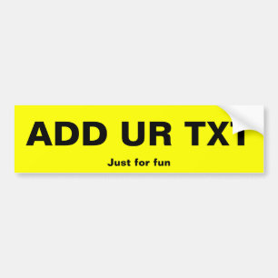 Autocollant De Voiture Colonne de pare-chocs Fun Registration Plate