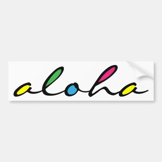 Autocollant De Voiture coloré ALOHA (Devant)