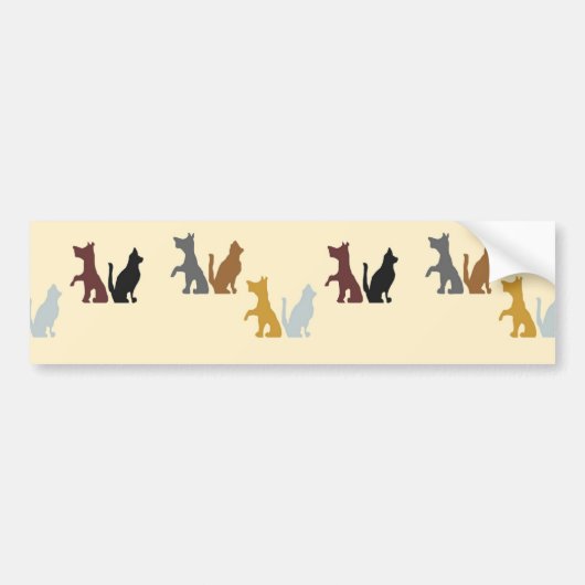 Autocollant De Voiture Colorful cats and dogs pattern (Devant)