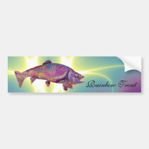 AUTOCOLLANT DE VOITURE COLORFUL RAINBOW TROUT