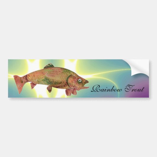 AUTOCOLLANT DE VOITURE COLORFUL RAINBOW TROUT (Devant)