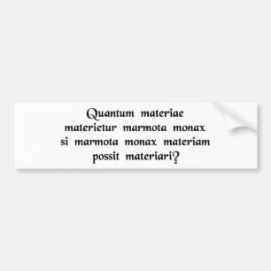 Autocollant De Voiture Combien de bois un mandrin de marmotte d'Amérique