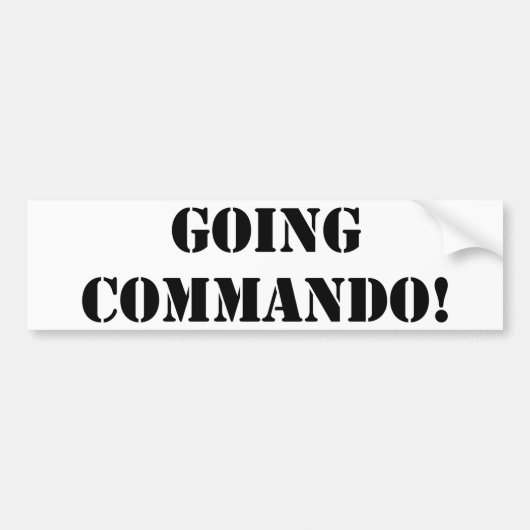 Autocollant De Voiture Commando allant (Devant)