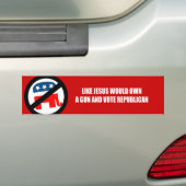 Autocollant De Voiture Comme Jésus posséderait une arme à feu (En voiture)