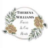 Autocollant de voiture commémoratif de couronne d' (Devant)