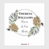 Autocollant de voiture commémoratif de couronne d' (Feuille)