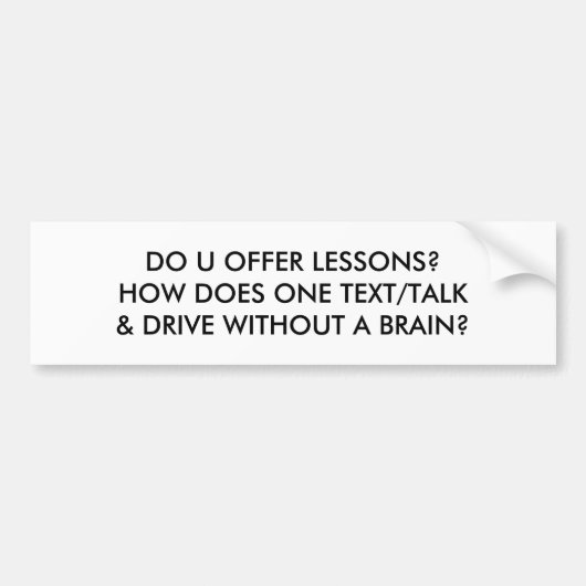AUTOCOLLANT DE VOITURE COMMENT VA-T-IL UNE TEXT/TALK ET COMMANDE SANS (Devant)