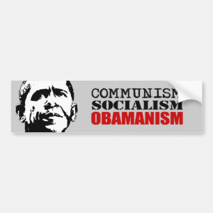 AUTOCOLLANT DE VOITURE COMMUNISME, SOCIALISME, OBAMANISM