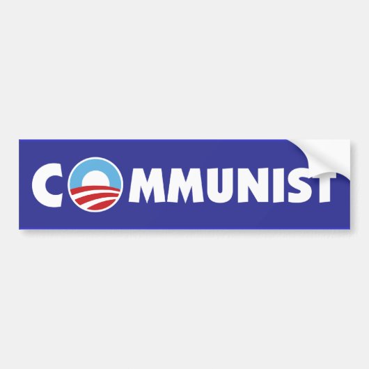 Autocollant De Voiture Communiste d'Obama (Devant)
