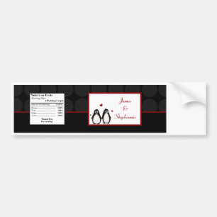 Autocollant De Voiture Compagnon de couples d'amour de pingouin