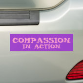 AUTOCOLLANT DE VOITURE COMPASSION DANS L'ACTION (En voiture)