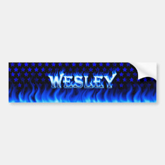 Autocollant De Voiture Conception d'autocollants de pare-feu bleu Wesley 