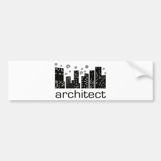 Autocollant De Voiture Conception de cool de bâtiments d'architecte ! (Devant)