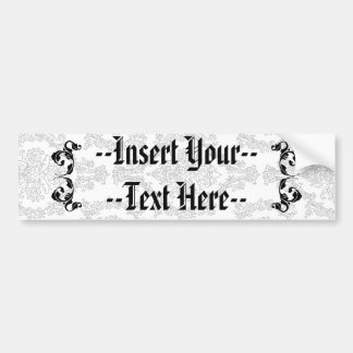 Autocollant De Voiture Conception de monogramme de damassé