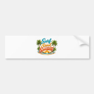 Autocollant De Voiture Conception de plage tropicale couchers de soleil s