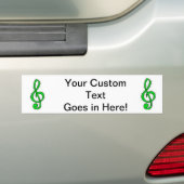 Autocollant De Voiture Conception graphique de clef triple vert clair (En voiture)