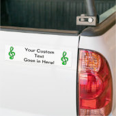 Autocollant De Voiture Conception graphique de clef triple vert clair (Sur camion)