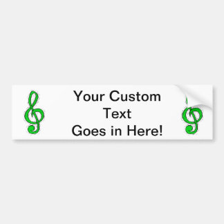 Autocollant De Voiture Conception graphique de clef triple vert clair
