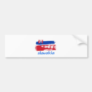 Autocollant De Voiture Conception grunge slovaque de drapeau