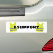 Autocollant De Voiture Conception jaune de soutien de gilet (En voiture)