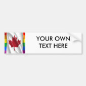 AUTOCOLLANT DE VOITURE CONCEPTION ONDULEUSE DE DRAPEAU CANADIEN DE GAY (Devant)