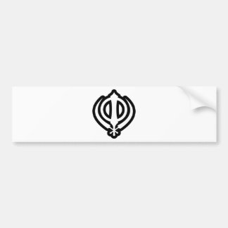 Autocollant De Voiture Conception sikhe de Punjabi de Khanda Khalsa