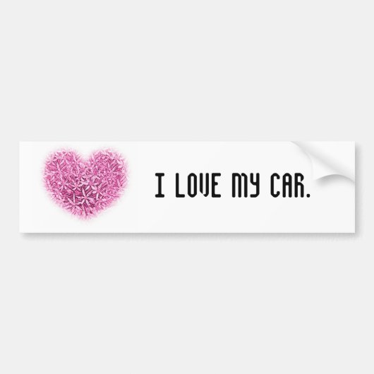Autocollant De Voiture Conceptions de fleur de coeur (Devant)