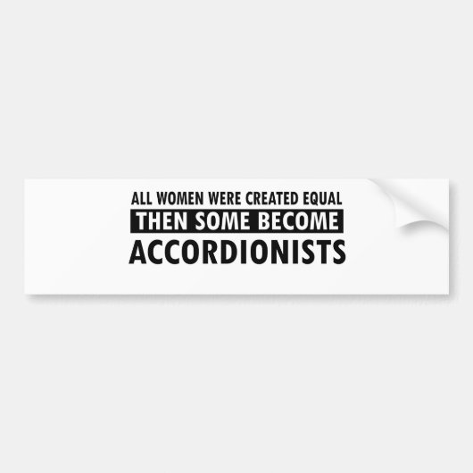 Autocollant De Voiture Conceptions de musique d'accordéonistes (Devant)