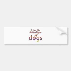 Autocollant De Voiture Conceptions de Pinscher miniature