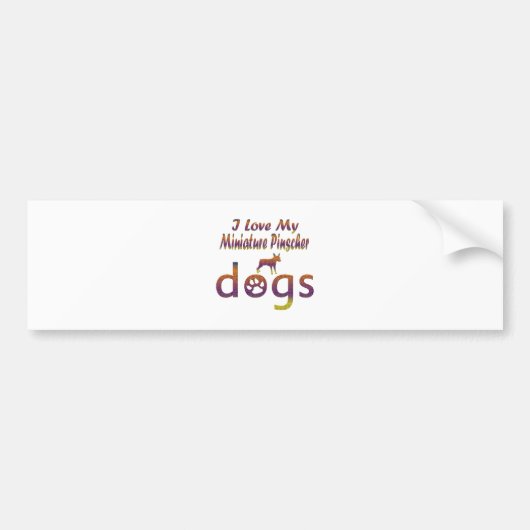 Autocollant De Voiture Conceptions de Pinscher miniature (Devant)