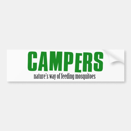 Autocollant De Voiture Conceptions drôles de camping (Devant)