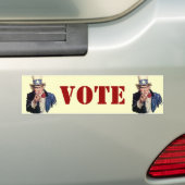 Autocollant De Voiture Conceptions patriotiques de VOTE d'Oncle Sam (En voiture)