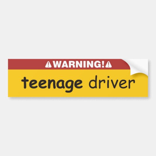 Autocollant De Voiture conducteur adolescent (Devant)
