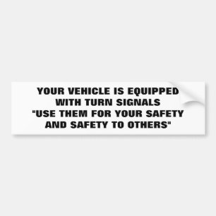 AUTOCOLLANT DE VOITURE CONDUCTEUR DE BÂTIMENT "TURN SIGNALS"
