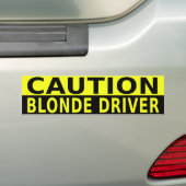 AUTOCOLLANT DE VOITURE CONDUCTEUR DE BLONDE DE PRÉCAUTION (En voiture)