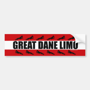 Autocollant De Voiture Conducteur de limousine de great dane