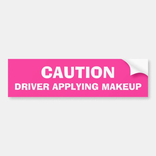 Autocollant De Voiture Conducteur de précaution appliquant le maquillage (Devant)
