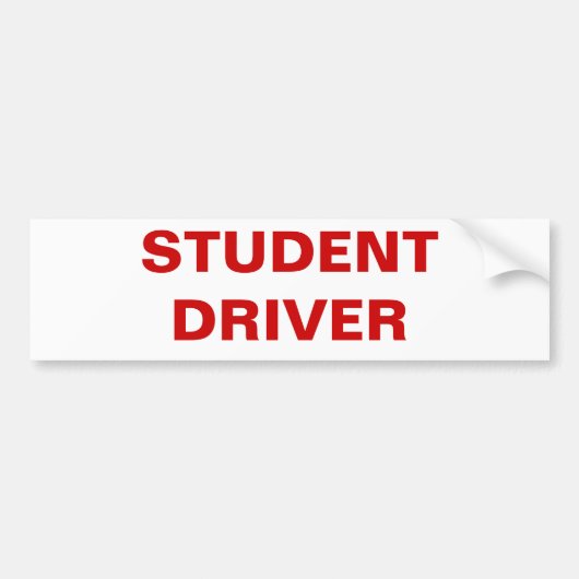 AUTOCOLLANT DE VOITURE CONDUCTEUR D'ÉTUDIANT (Devant)