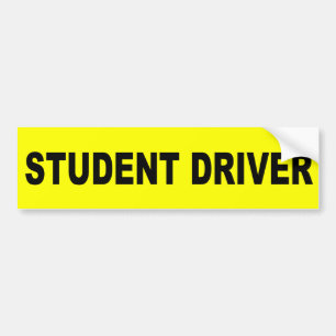 AUTOCOLLANT DE VOITURE CONDUCTEUR D'ÉTUDIANT