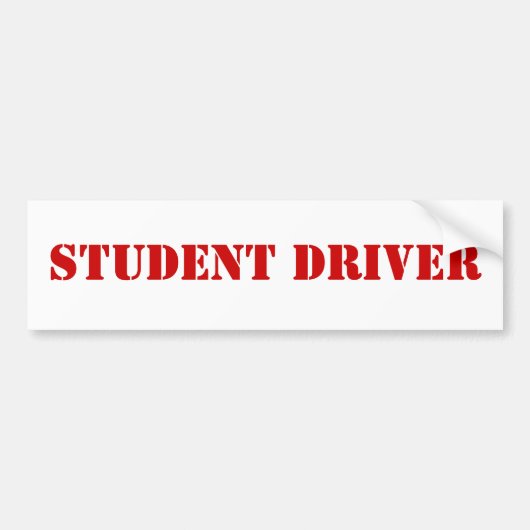 AUTOCOLLANT DE VOITURE CONDUCTEUR D'ÉTUDIANT (Devant)