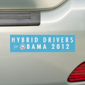 Autocollant De Voiture Conducteurs 2012 de Pro-Obama Hydrid (En voiture)